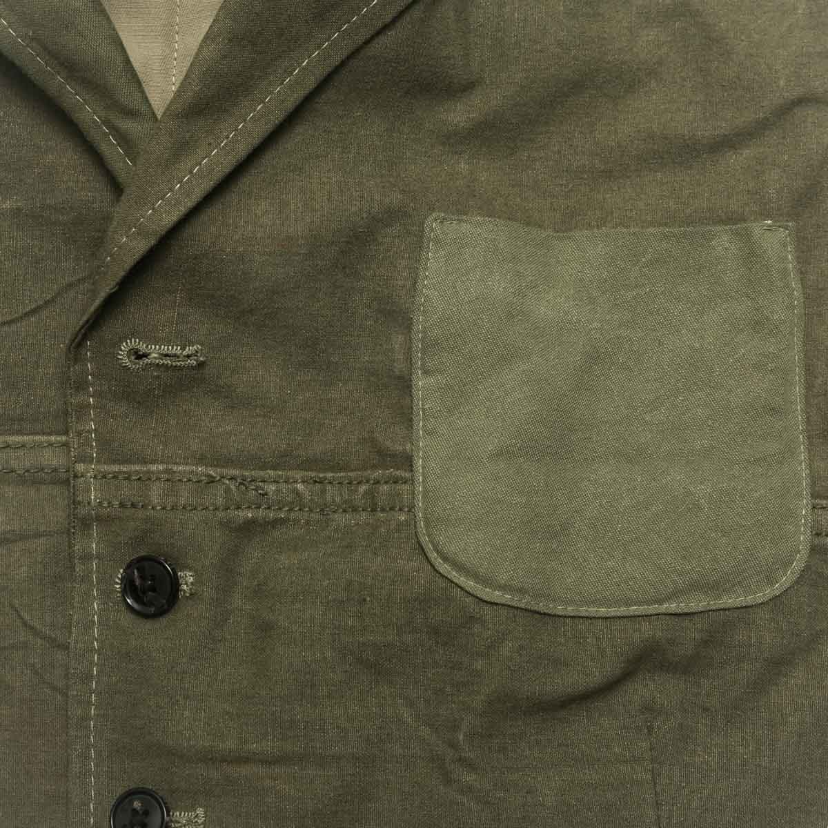 gilet-sans-manches-en-coton-kaki-vintage-armee-americaine-upcycling-detail-tissu