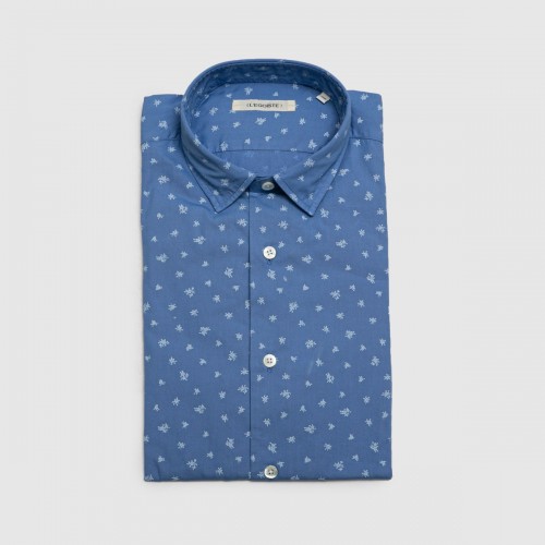 chemise-en-coton-bleue-motifs-a-fleurs-manches-longues-pour-homme