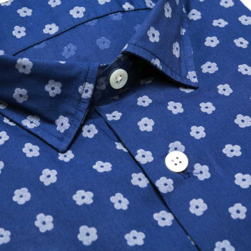 chemise-en-coton-bleue-a-fleurs-manches-longues-pour-homme-detail-col