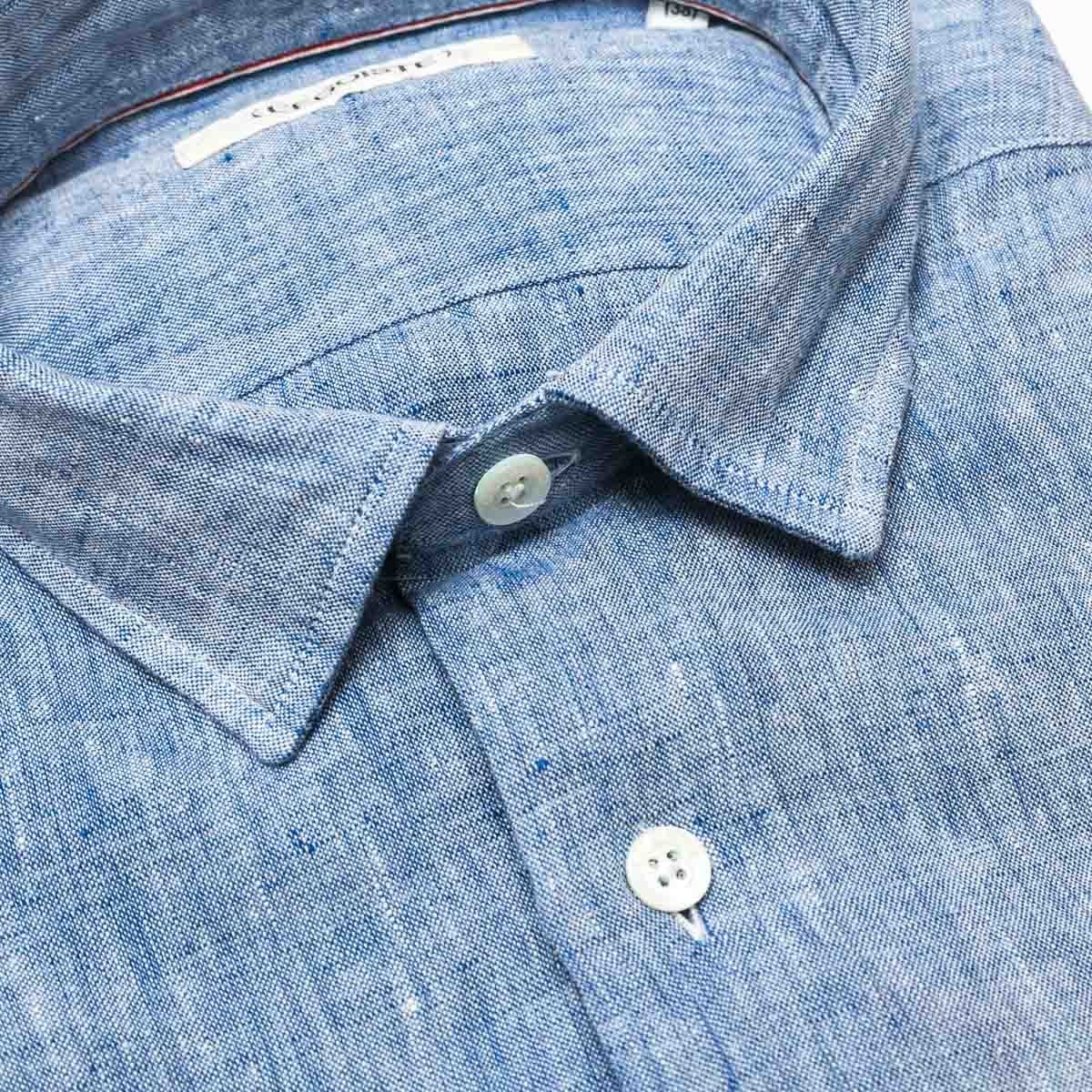 chemise-en-lin-bleue-manches-longues-pour-homme-detail-col
