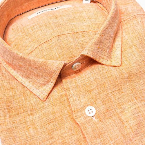 chemise-en-lin-orange-manches-longues-pour-homme-detail-col