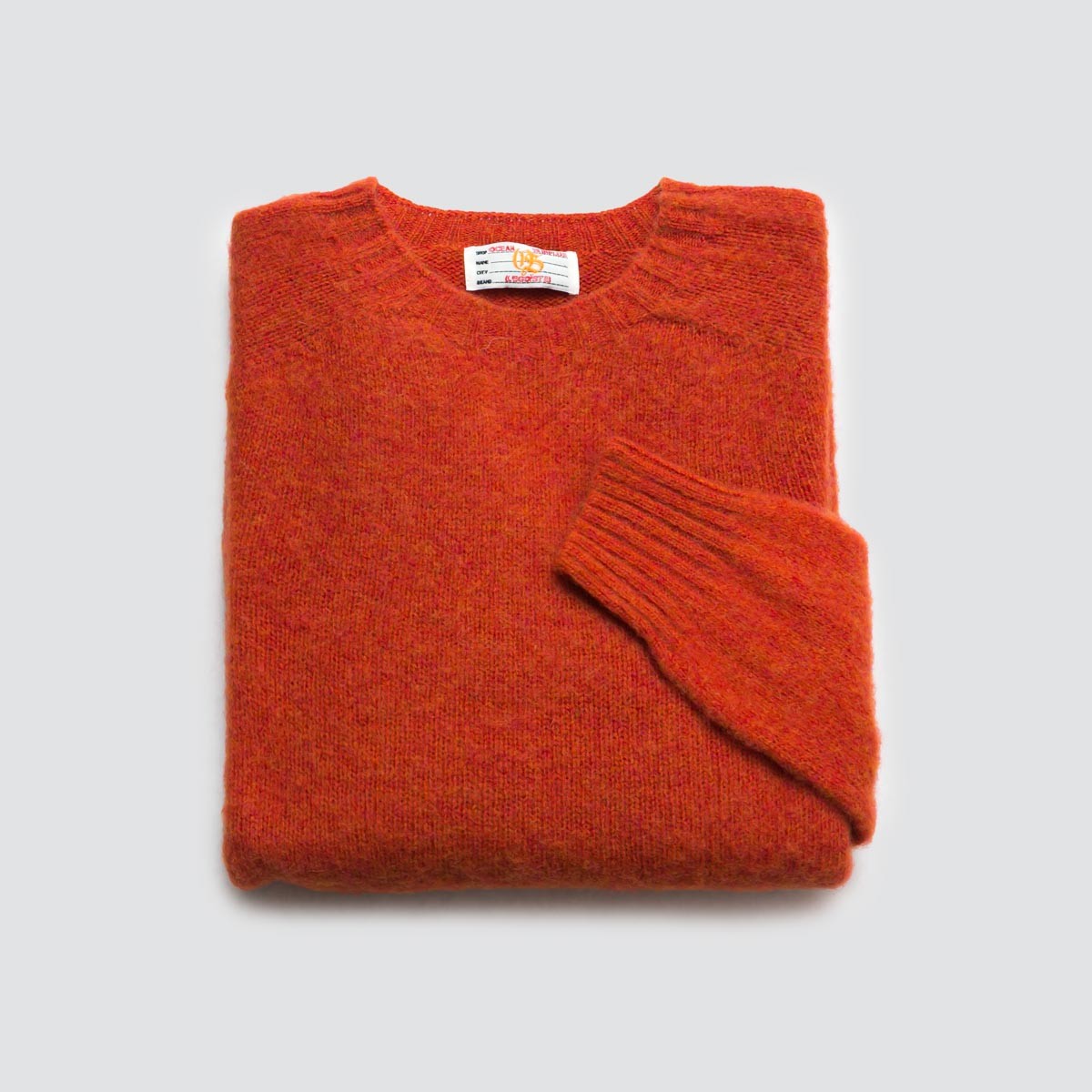pull-en-laine-shetland-orange-col-rond-pour-homme