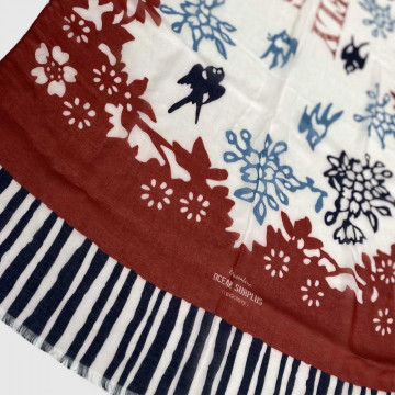 cheche-en-cachemire-motifs-fleurs-oiseaux-rouge-blanc-marine-pour-homme-et-femme-detail-tissu