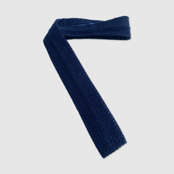 The Navy Knitted Tie