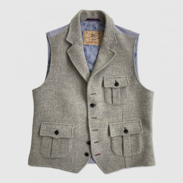 The Marius Pocket Grey Vest