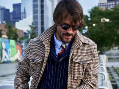 The Shetland Jacket with Houndstooth pattern